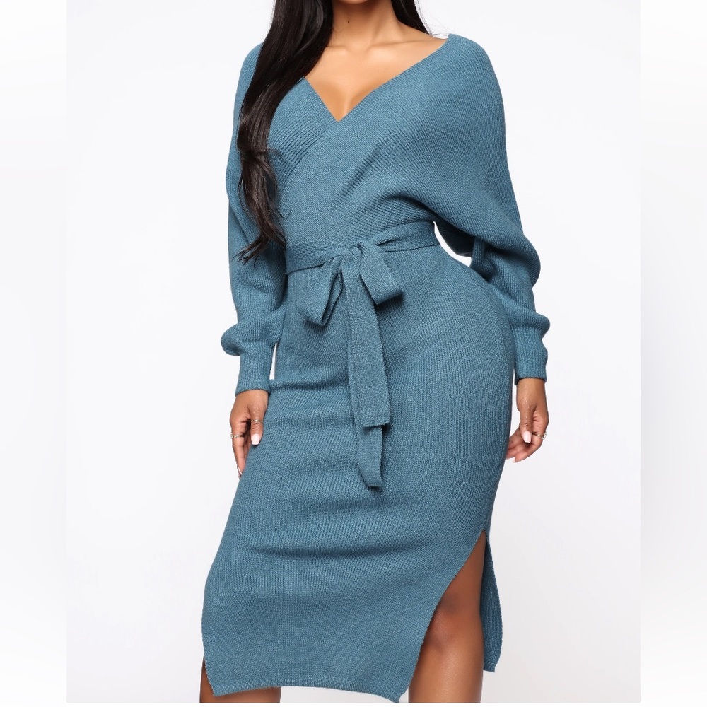 Light blue/green sweater dress